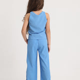 Girls Outfit Set – Babyblue Sleeveless
