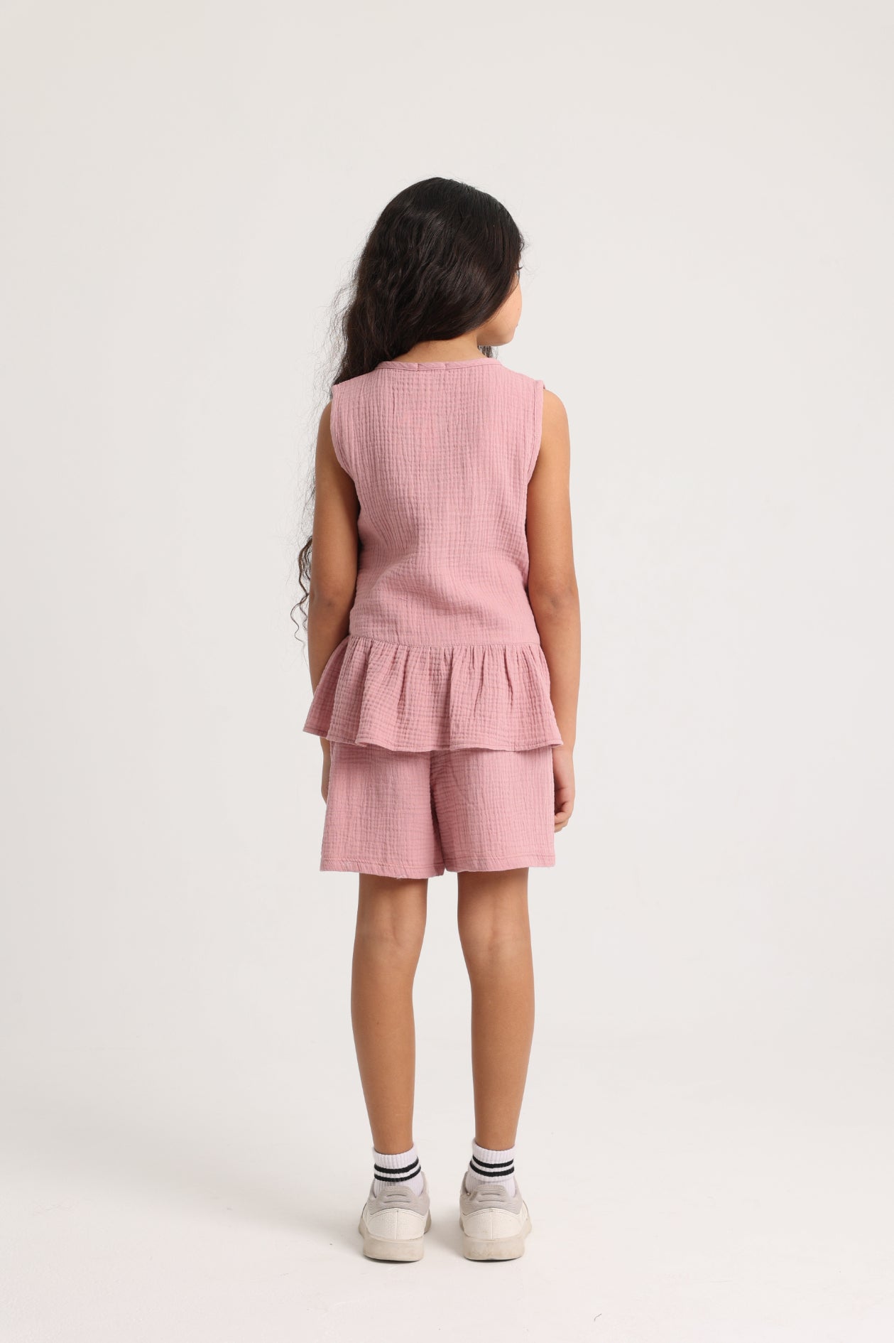 Girls Outfit Set – Dusty Pink (Sleeveless)