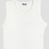 Girls Cotton Tank Top – Off-white