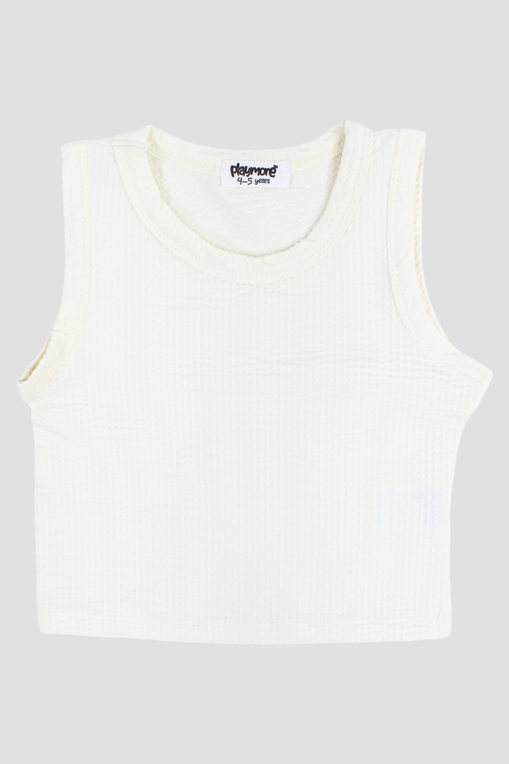 Girls Cotton Tank Top – Off-white