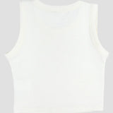 Girls Cotton Tank Top – Off-white