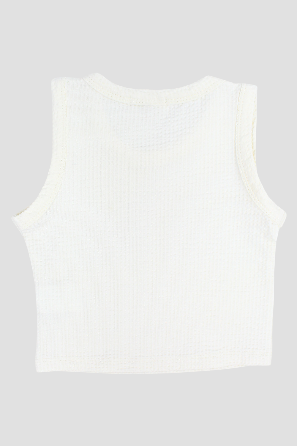 Girls Cotton Tank Top – Off-white