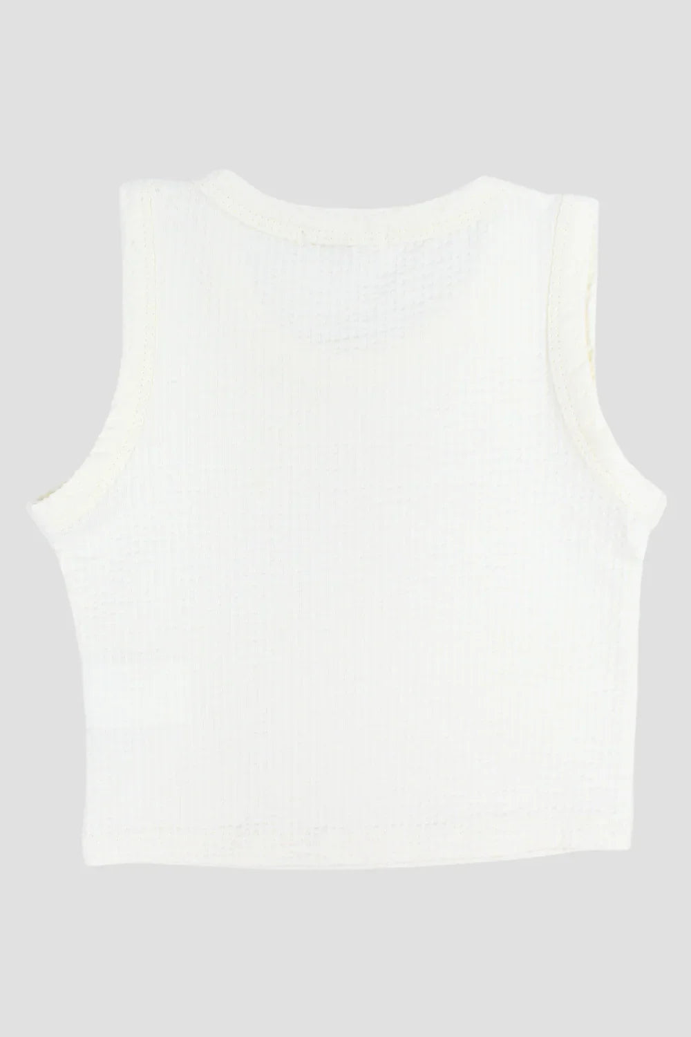 Girls Cotton Tank Top – Off-white - playmore