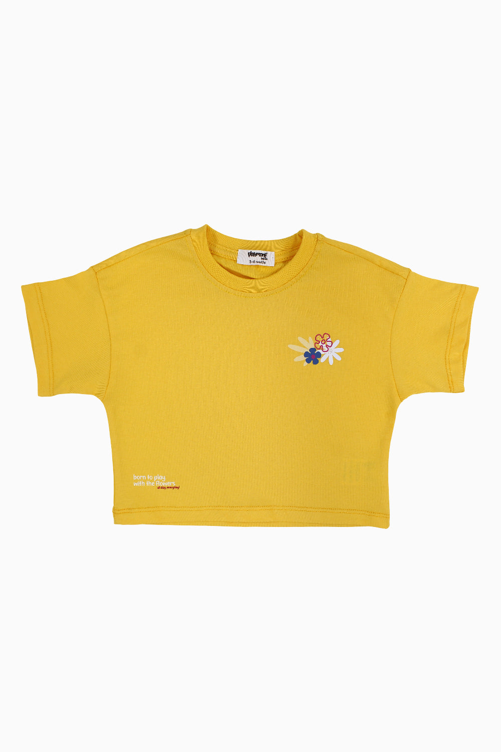 baby girl cotton t-shirt – yellow