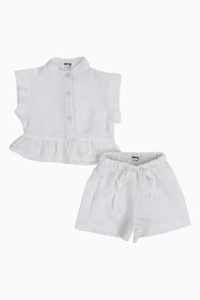 Baby Girls 2-Piece Outfit Set – Off-white - playmore