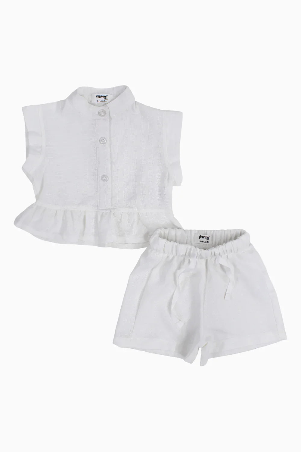Baby Girls 2-Piece Outfit Set – Off-white - playmore