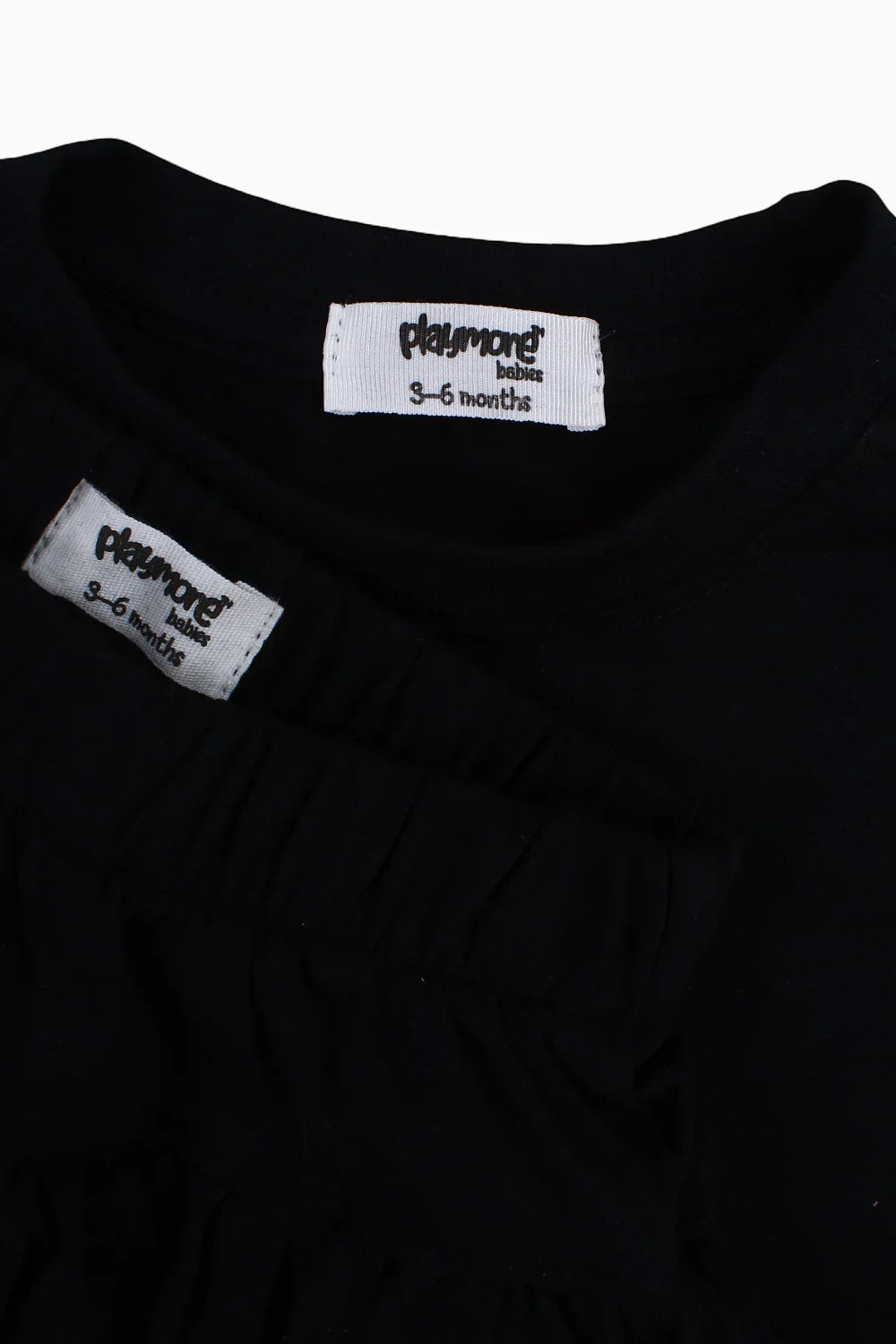 Baby Girls Cotton 2-Piece Outfit Set – Black - playmore