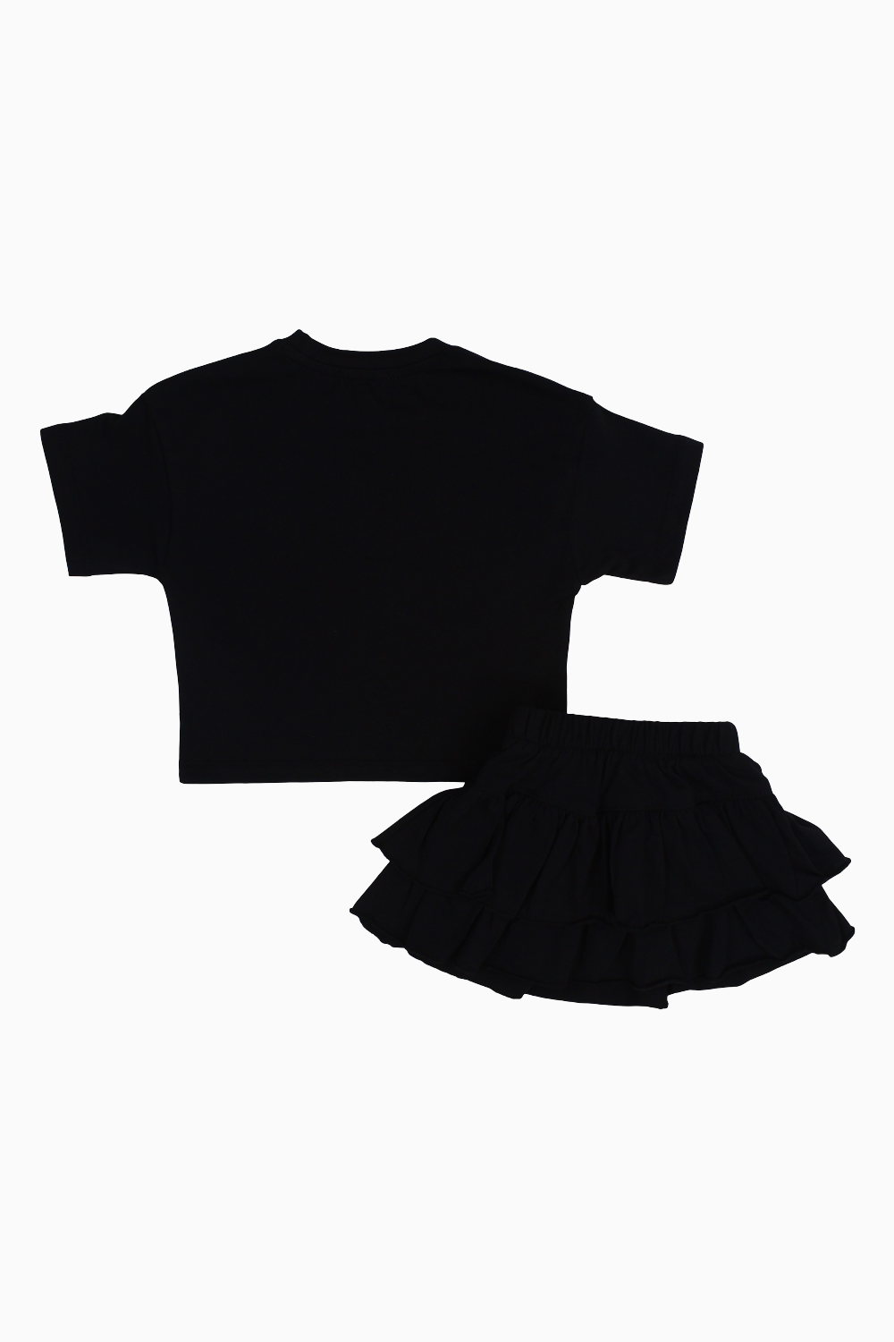 Baby Girls Cotton 2-Piece Outfit Set – Black