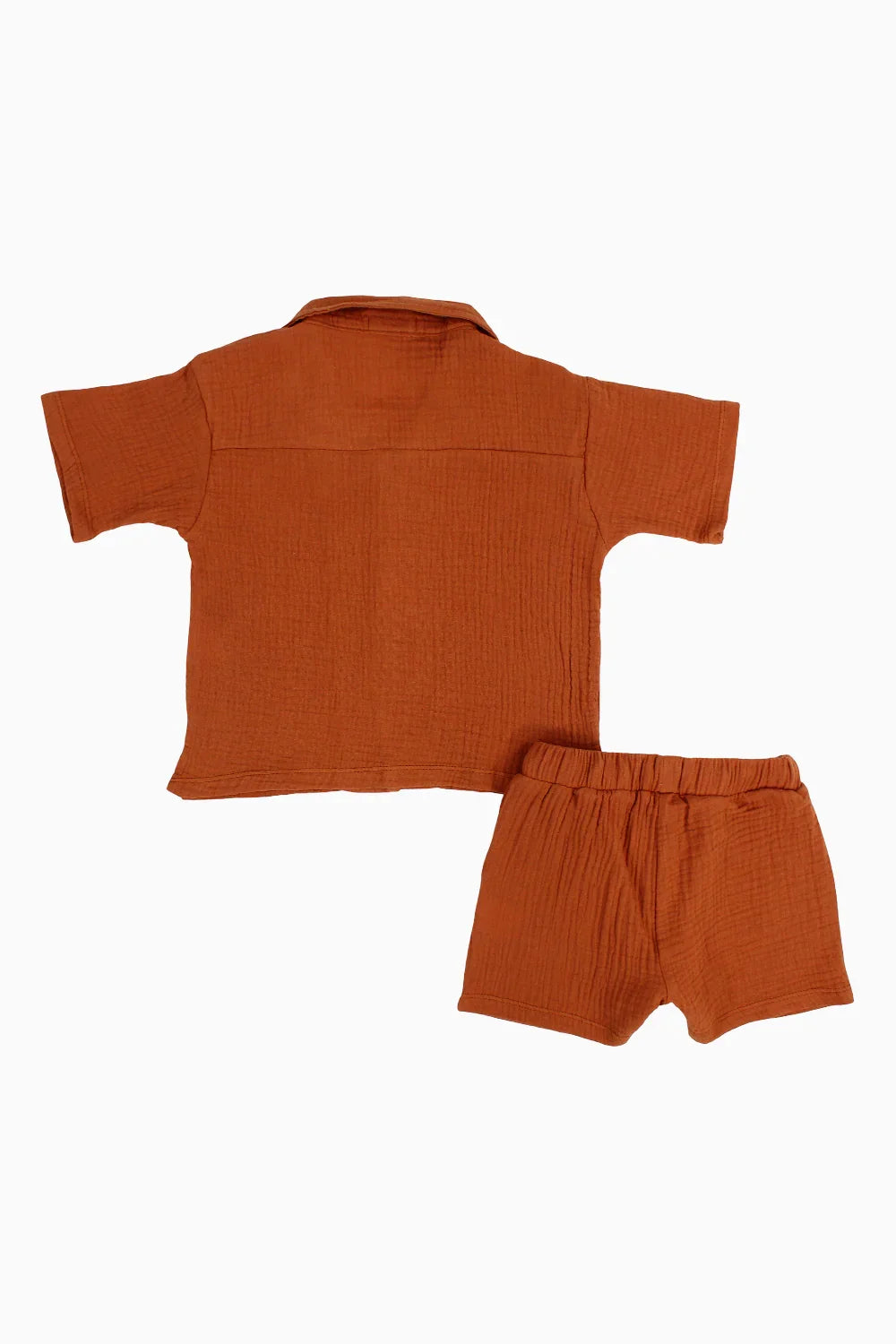 Unisex Baby Cotton Outfit Set – Brick - playmore