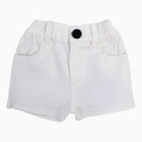 Unisex Baby Gabardine Shorts – Off-white
