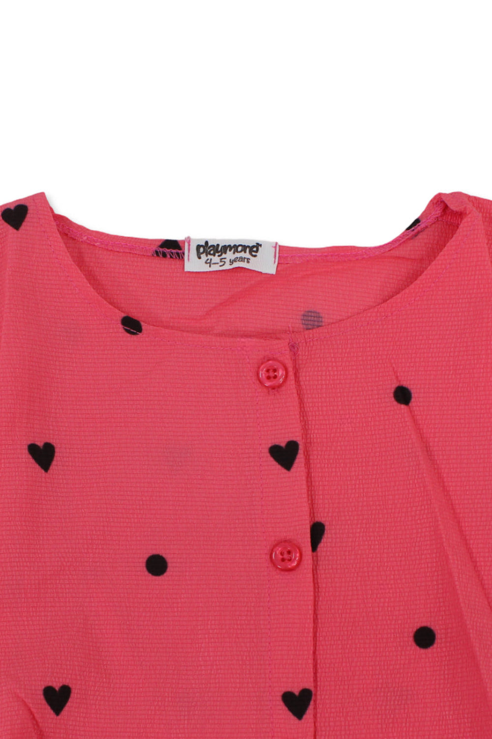 girls cotton dress – watermelon with hearts print