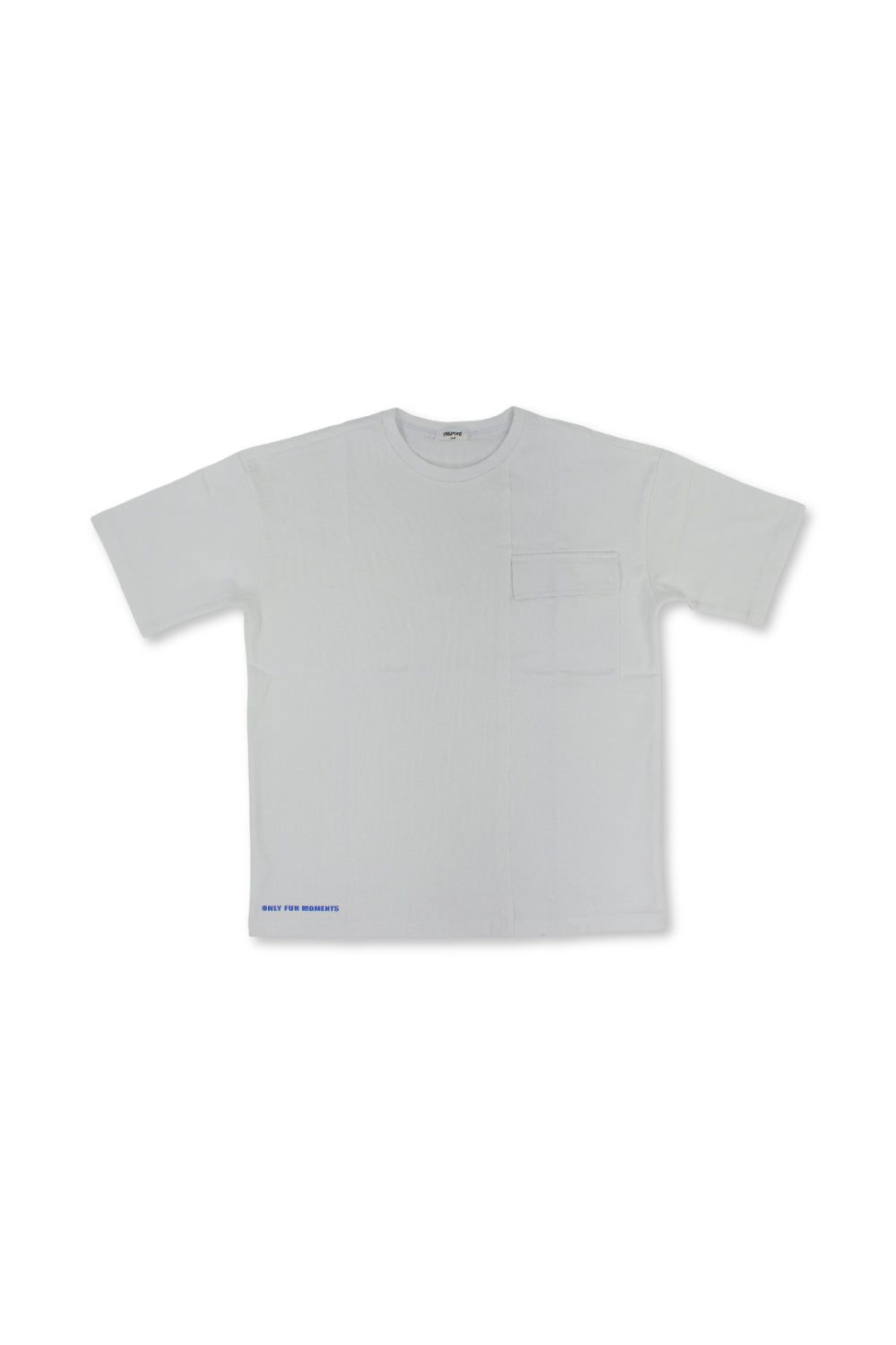 teens cotton t-shirt – offwhite "only fun moments" print