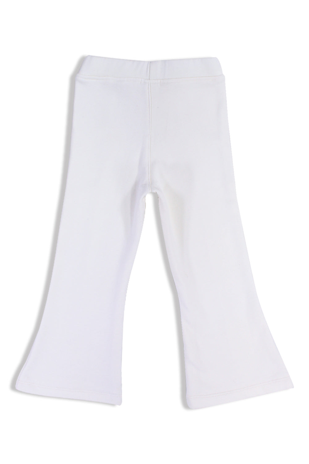 girls creased front flared pants – offwhite