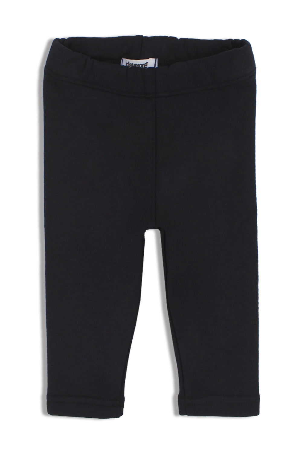 baby girls interlock fur leggings – black
