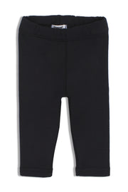 baby girls interlock fur leggings – black