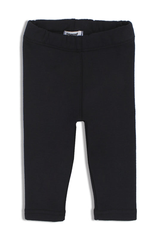 unisex interlock fur leggings – black