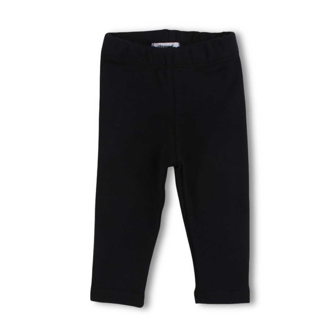 unisex interlock fur leggings – black
