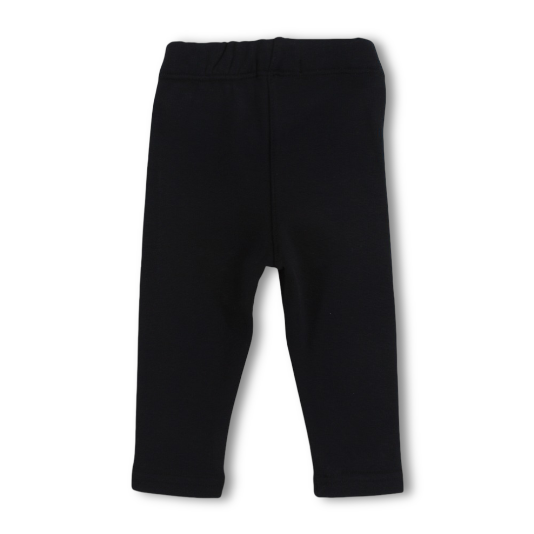 unisex interlock fur leggings – black