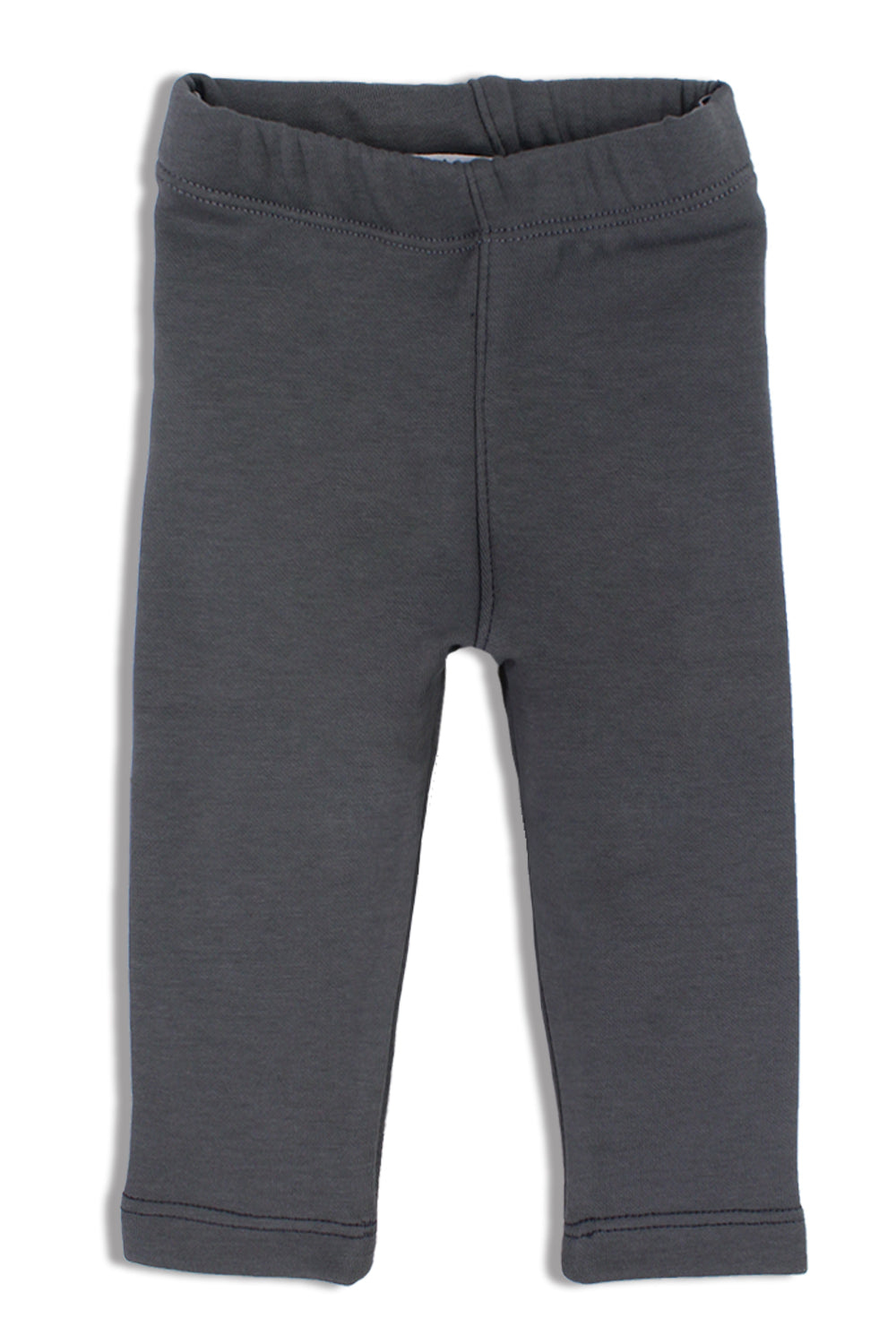 baby girls interlock fur leggings – dark grey