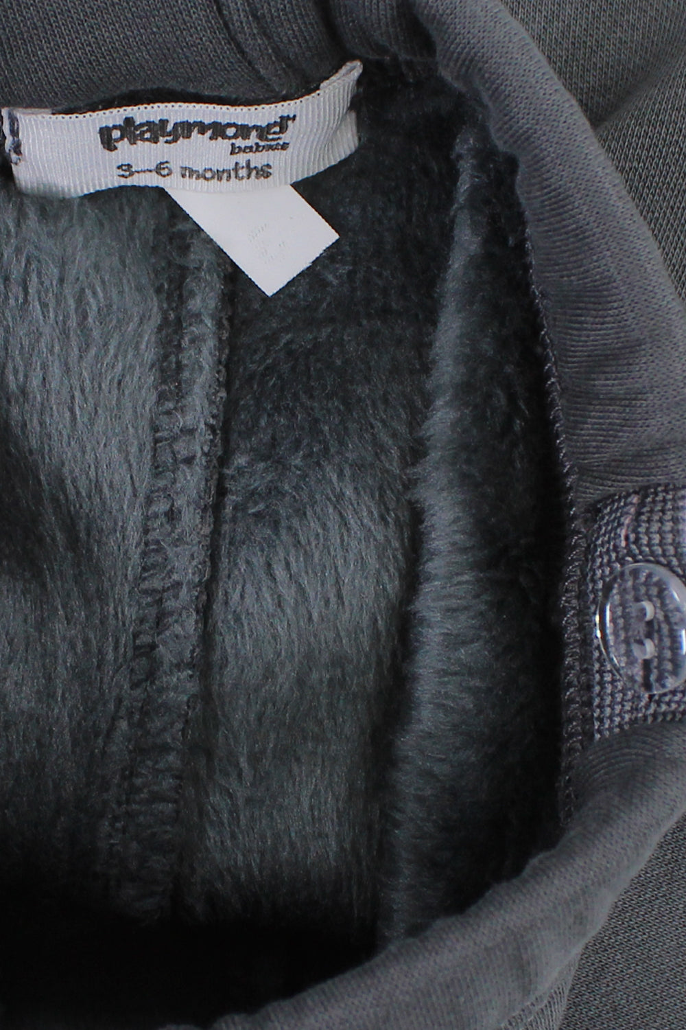 baby girls interlock fur leggings – dark grey