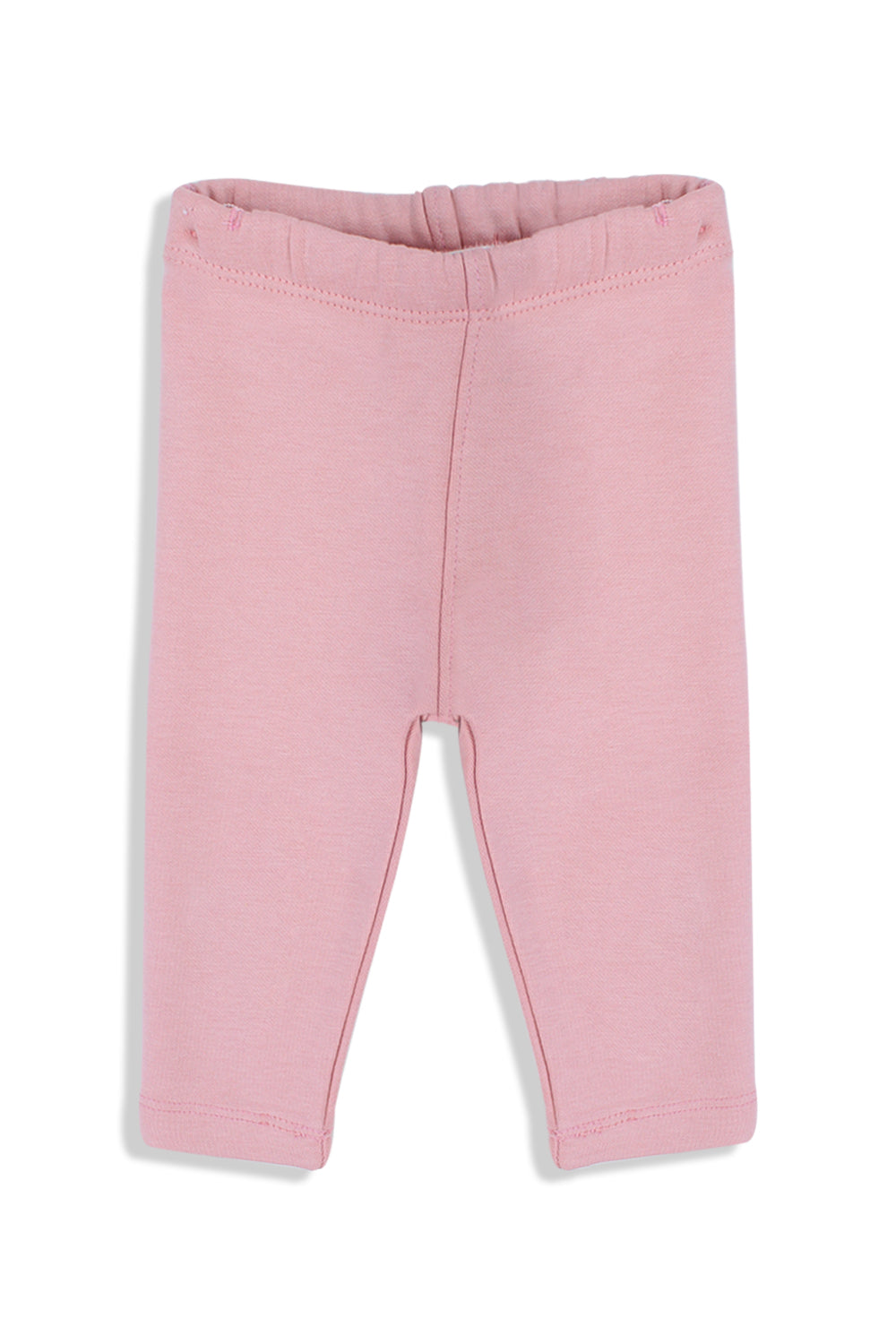 baby girls interlock fur leggings – dusty pink