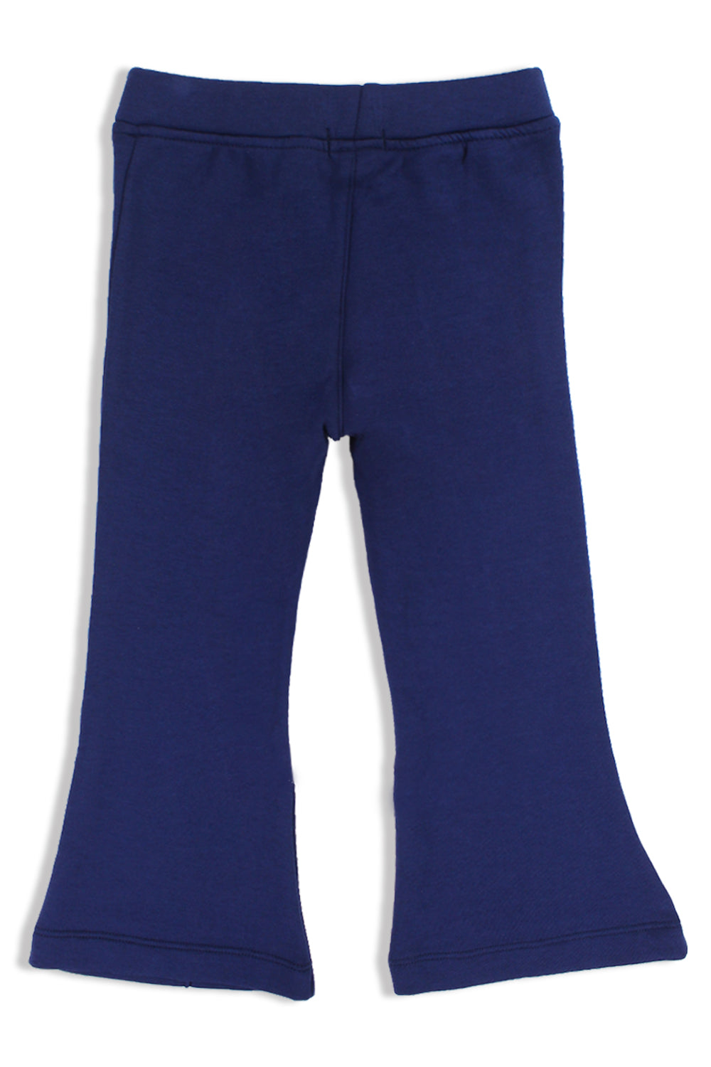 girls creased front flared pants – navy