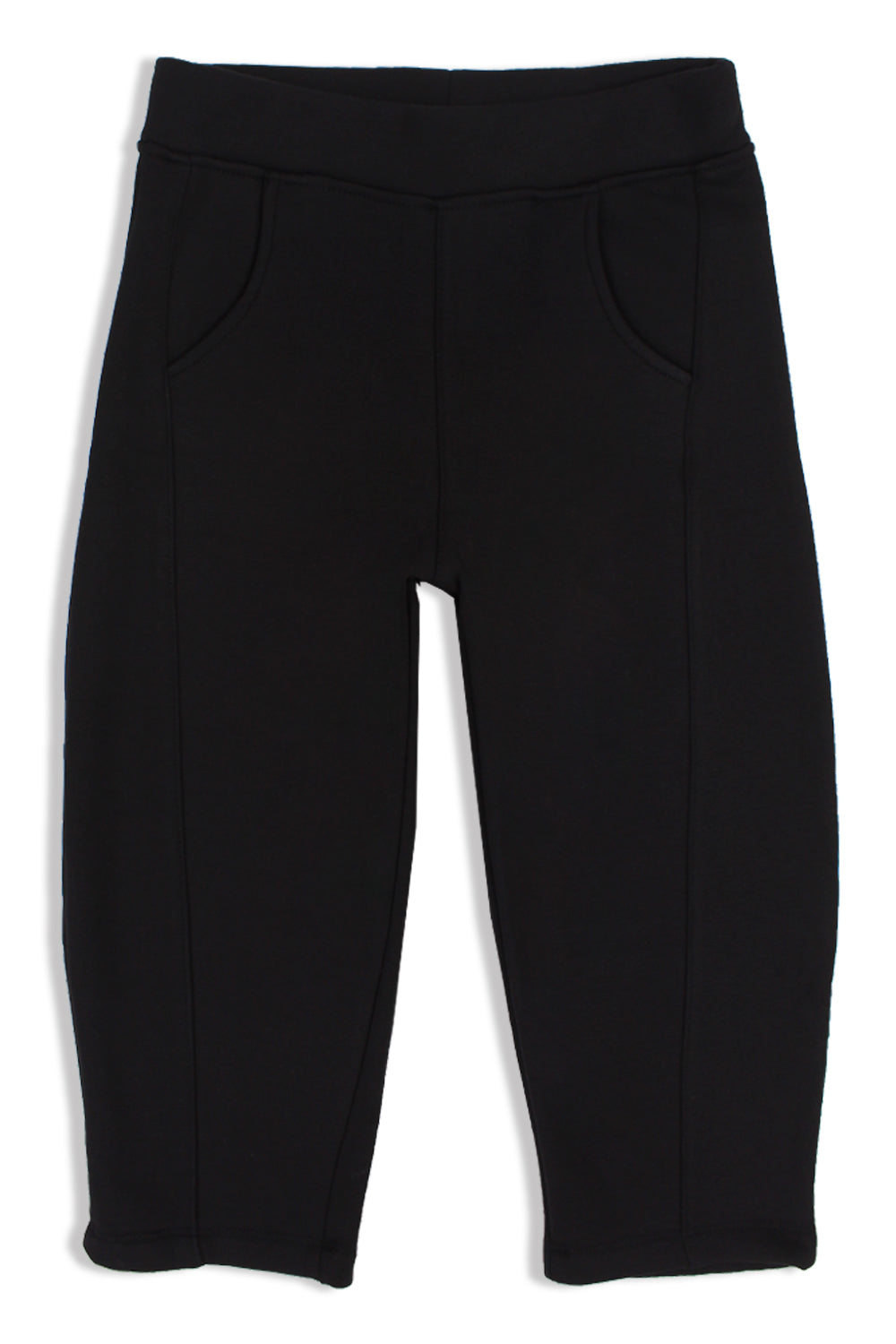 girls barrel fit pants – black