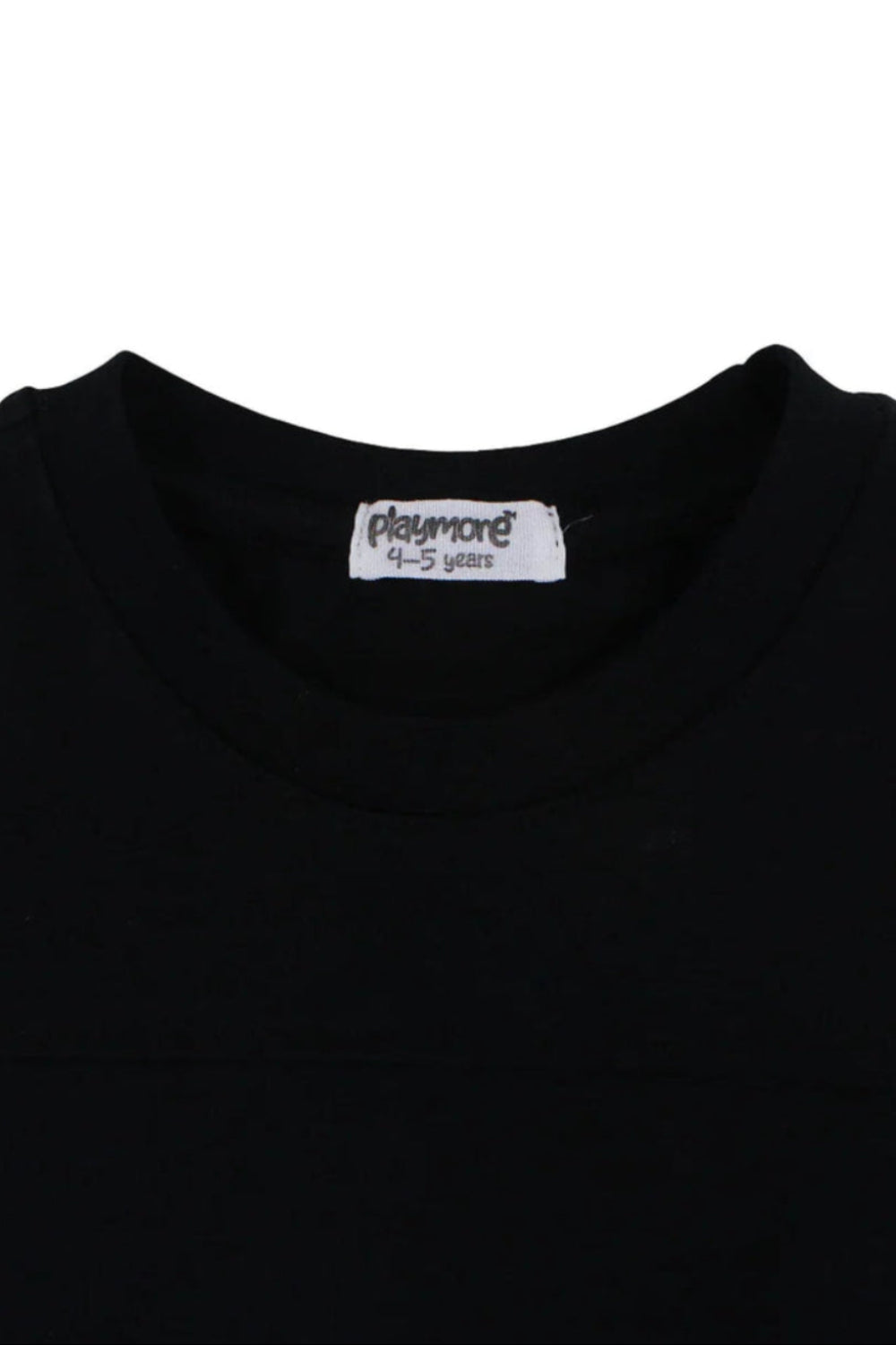 unisex cotton t-shirt black with playmore print