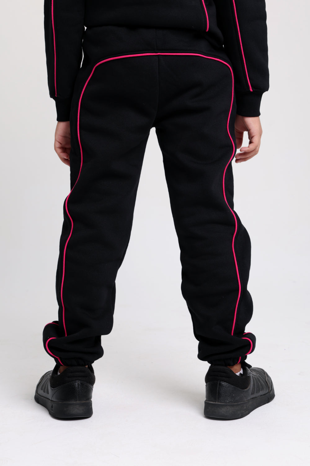 girls cotton sweatpants - black