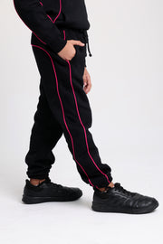 girls cotton sweatpants - black