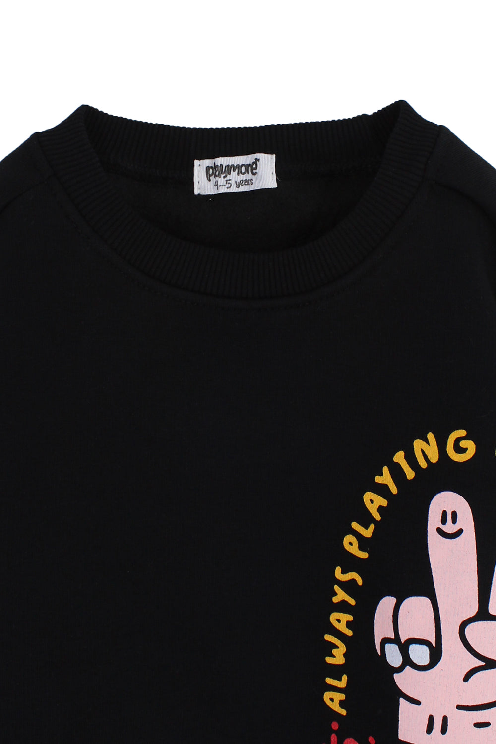 unisex cotton sweatshirt – black with "join the fun" design