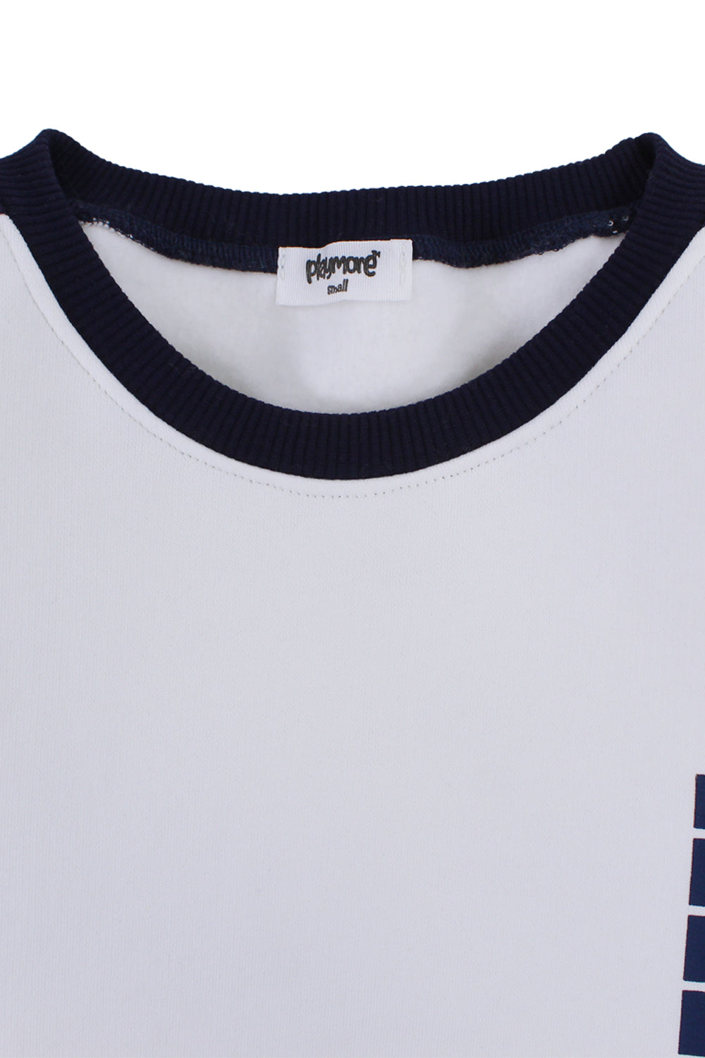 teens cotton sweatshirt – offwhite with "no bad days" print