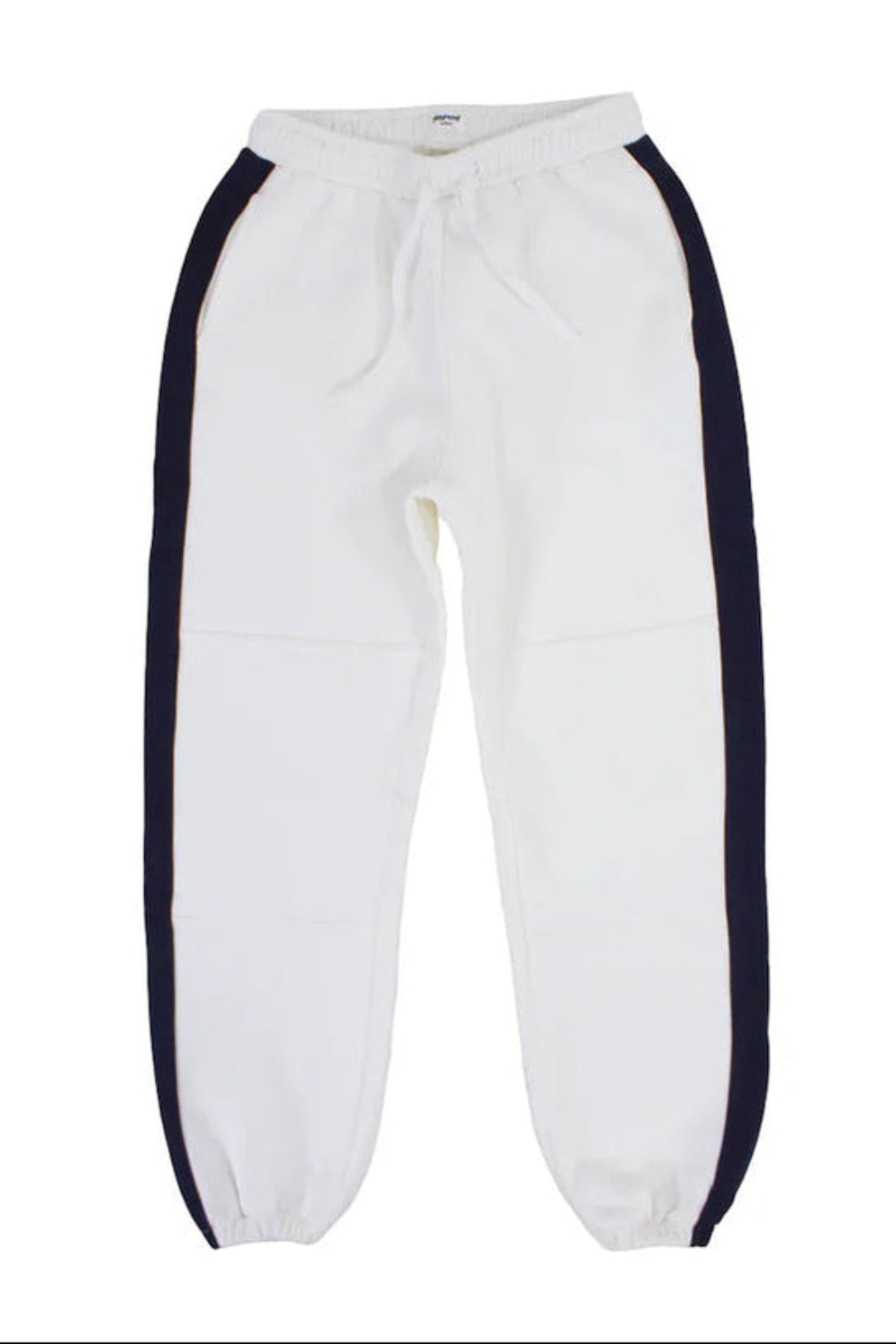 teens cotton sweatpants - offwhite & navy