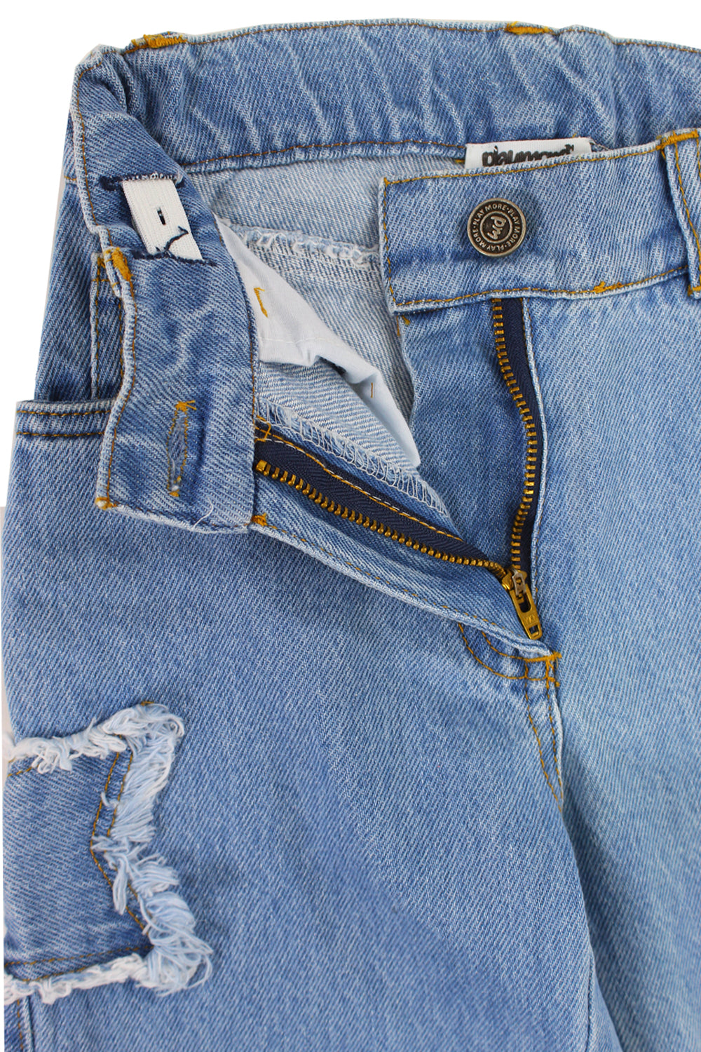 girls wide leg stars denim pants