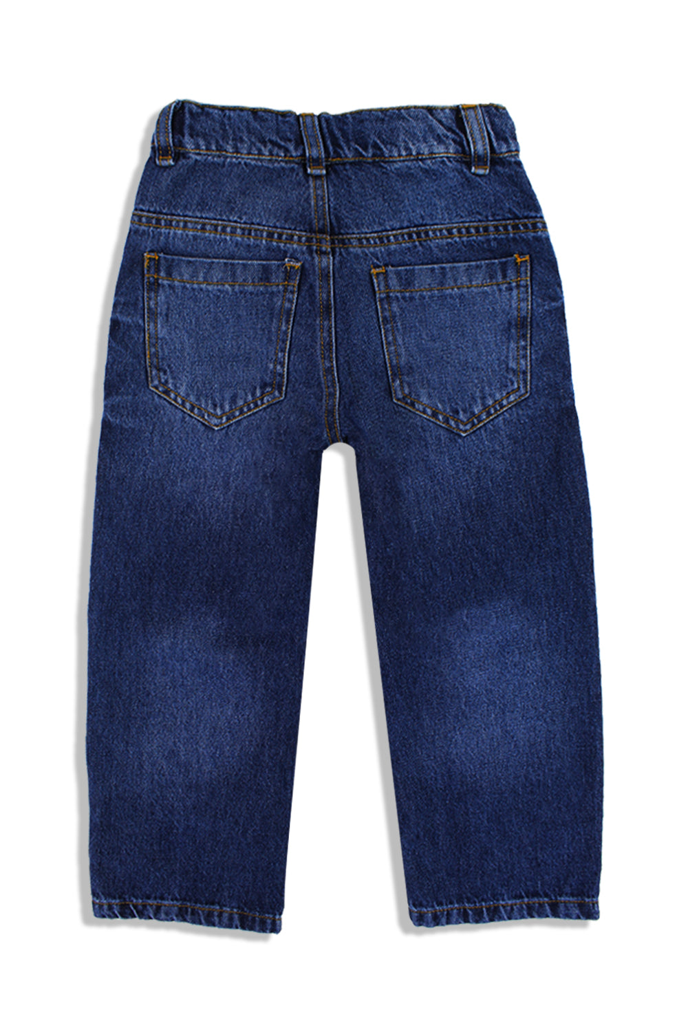 unisex dark blue denim pants