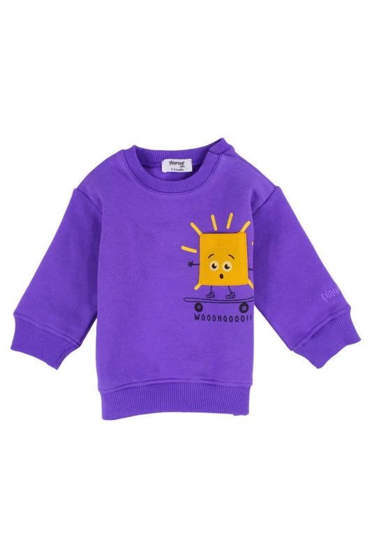 unisex cotton sweatshirt - purple
