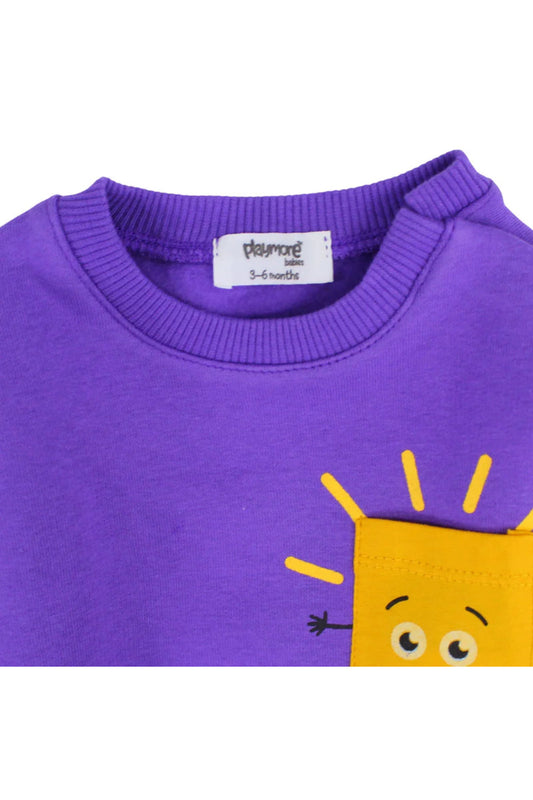 unisex cotton sweatshirt - purple