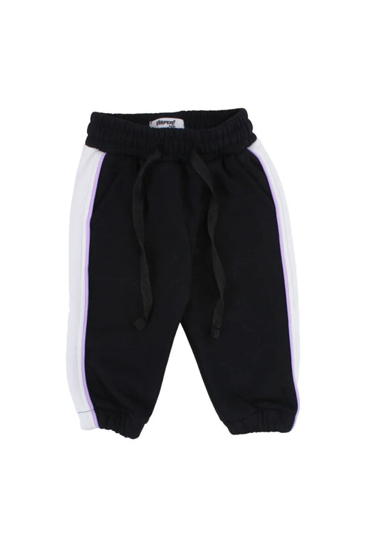 unisex cotton sweatpants - offwhite & black
