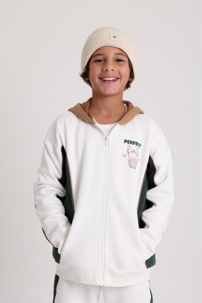 Unisex Cozy Blend Beanie – Beige with Happy Smiley