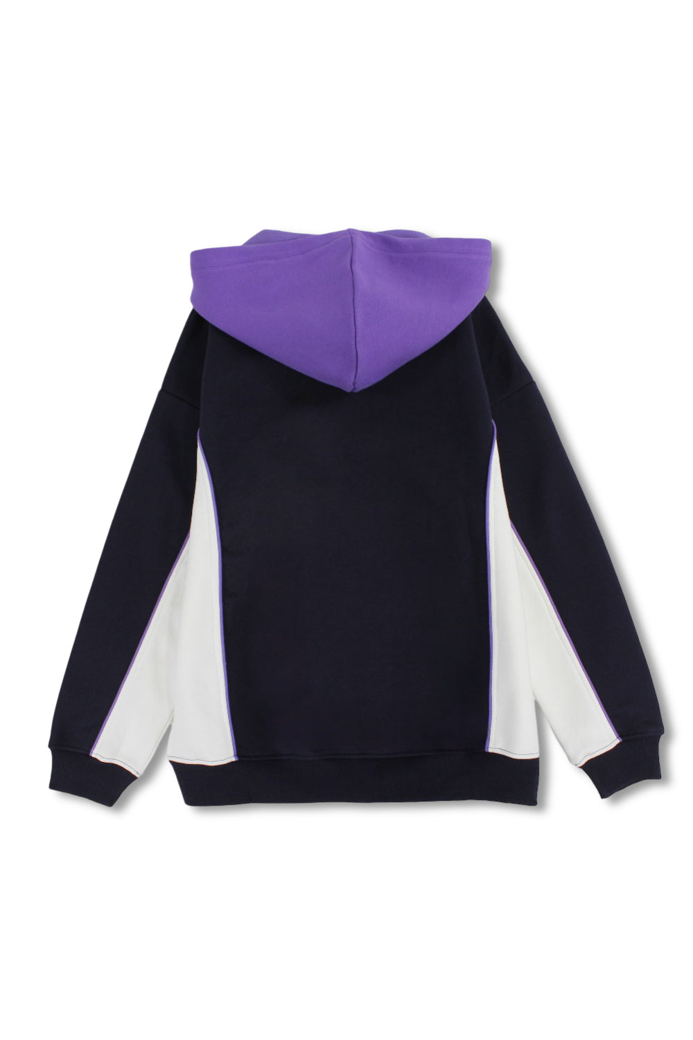 teens cotton hoodie – navy with victory sign print