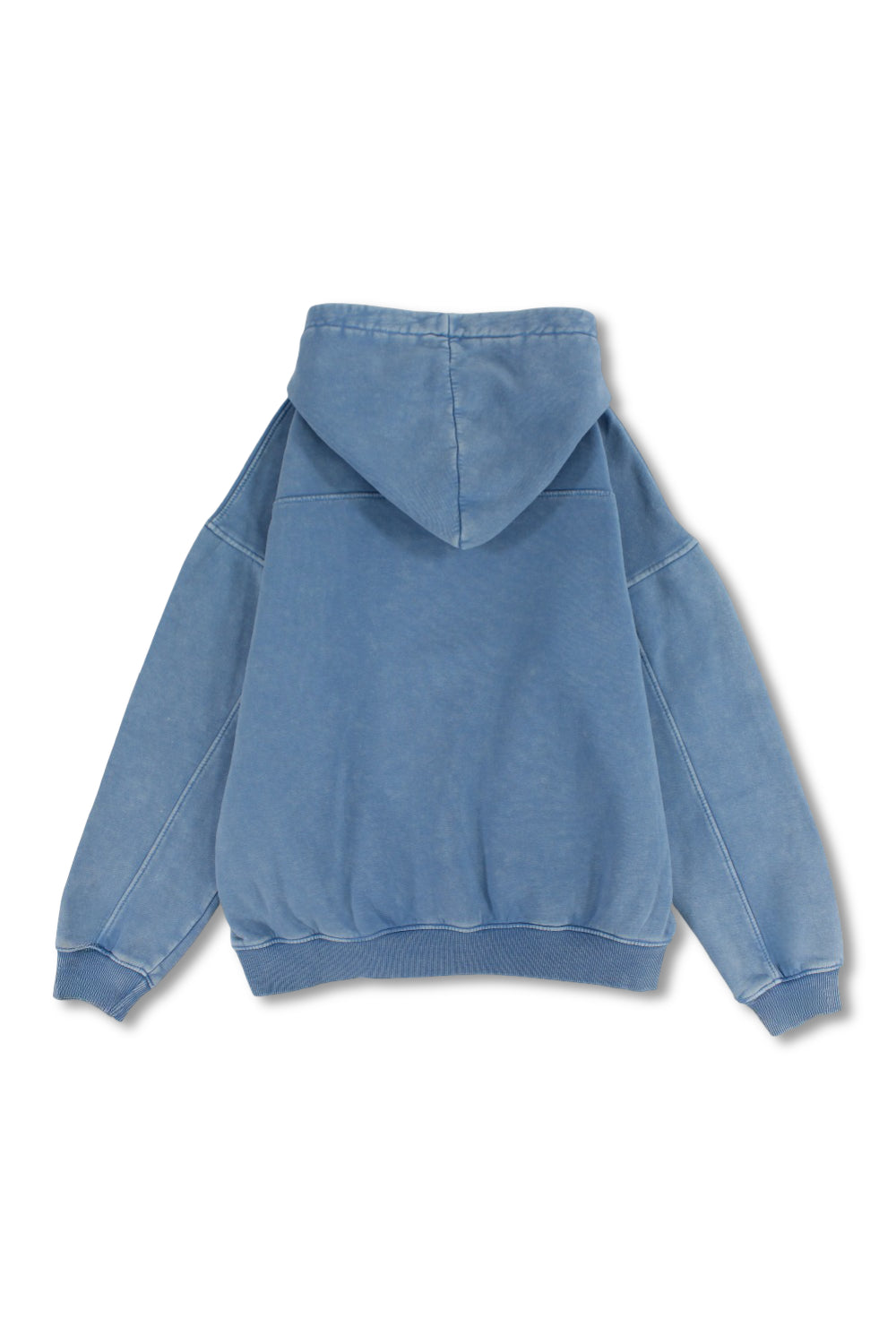 teens cotton hoodie – baby blue with "play like a champion" design