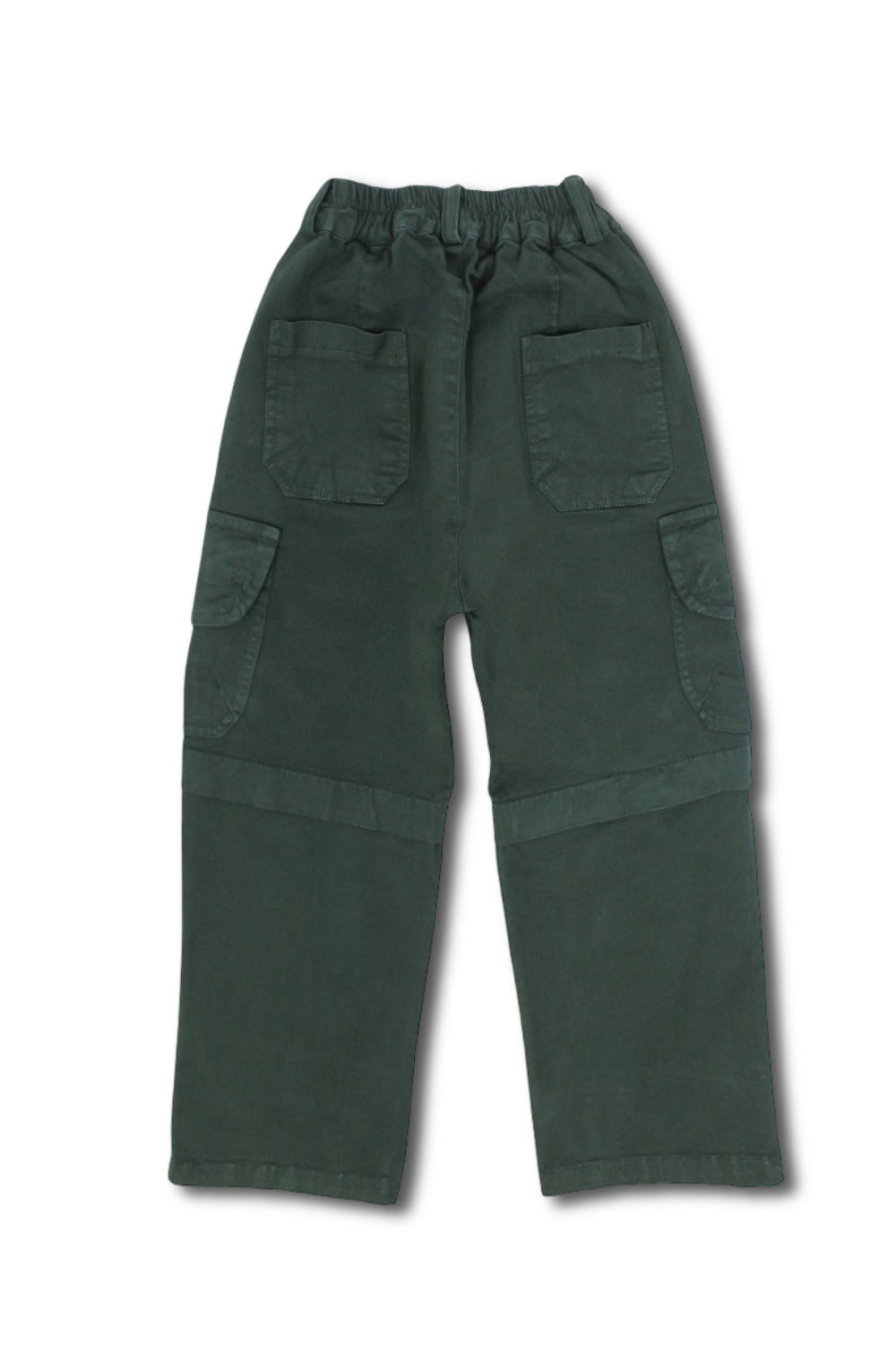 unisex gabardine cargo pants – dark green