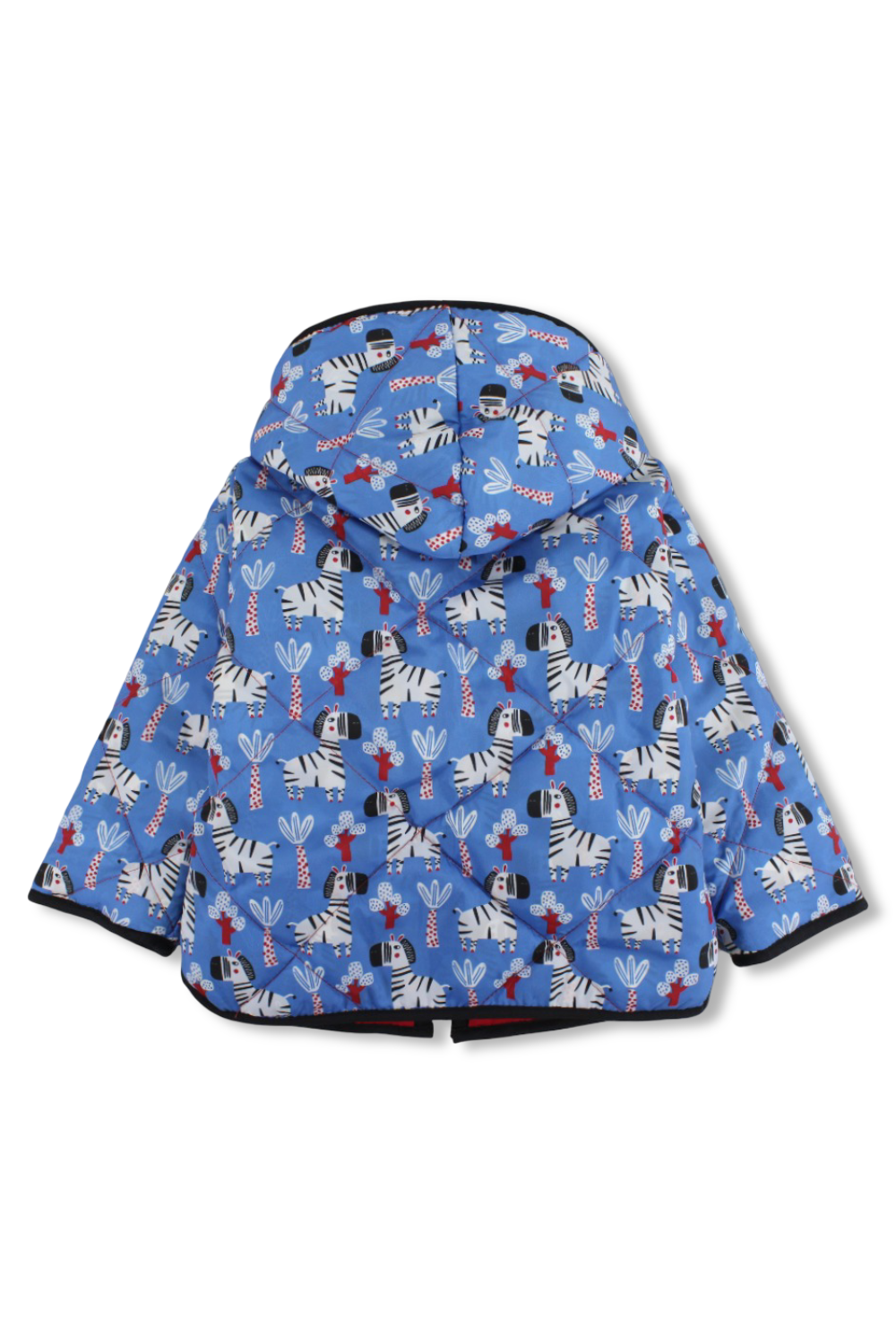 boys waterproof reversible jacket – red & babyblue