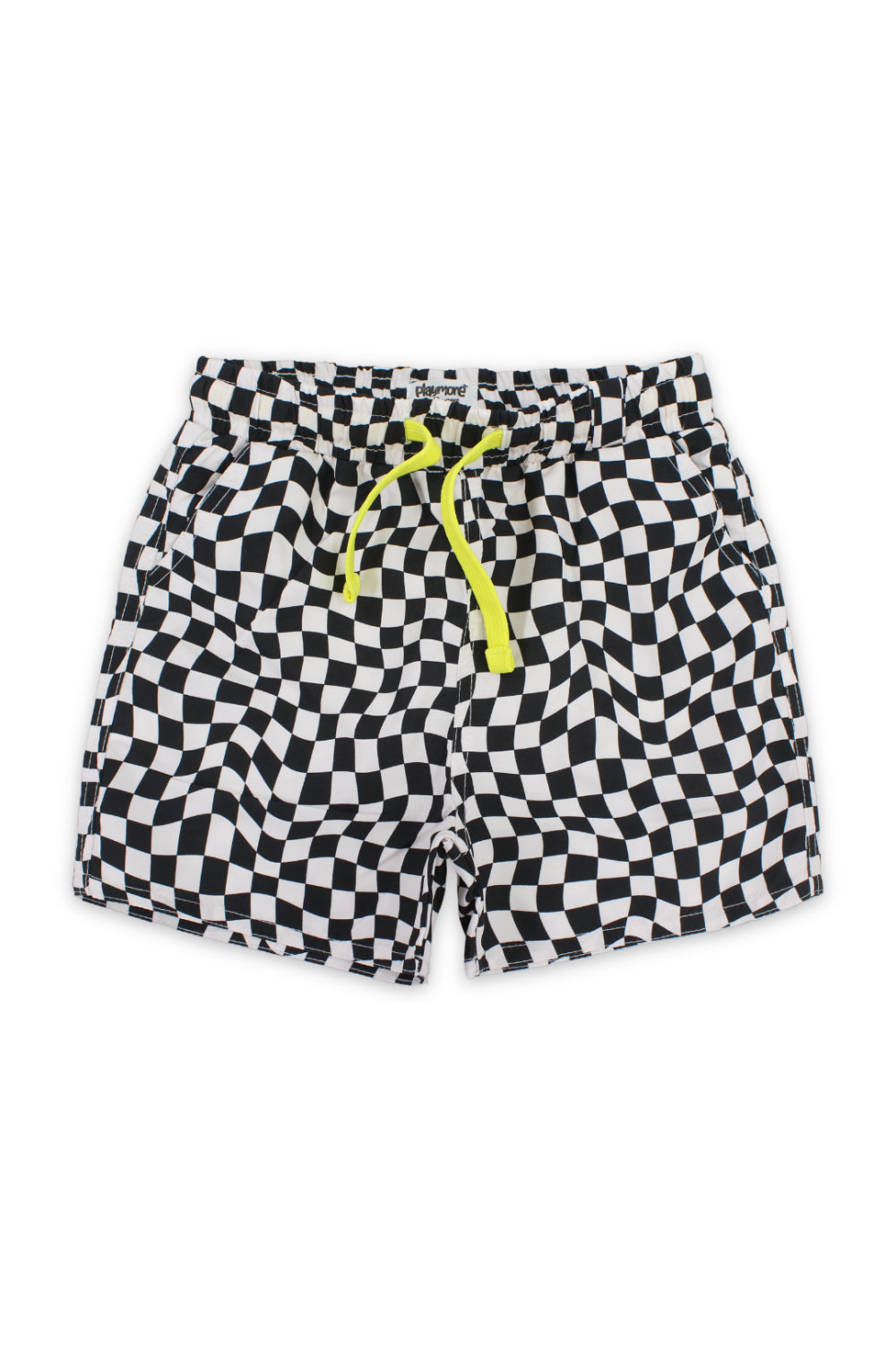 boys swimsuit short – black & white squares