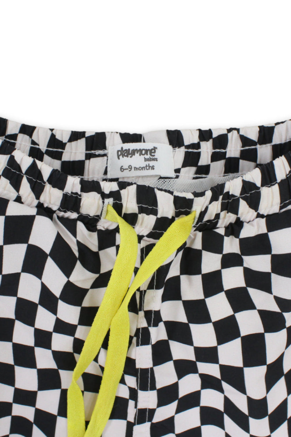 baby boys swimsuit short – black & white squares