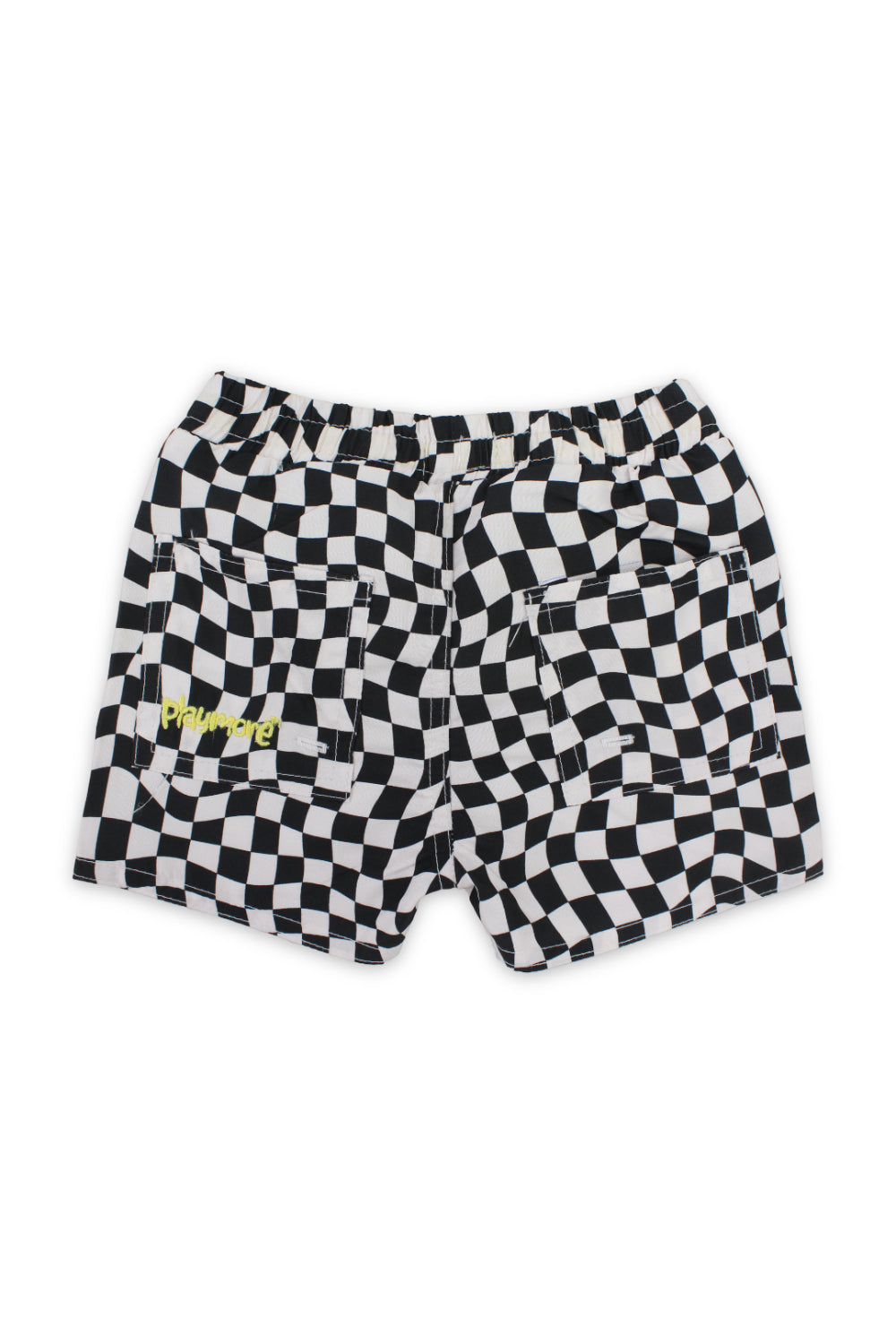 baby boys swimsuit short – black & white squares
