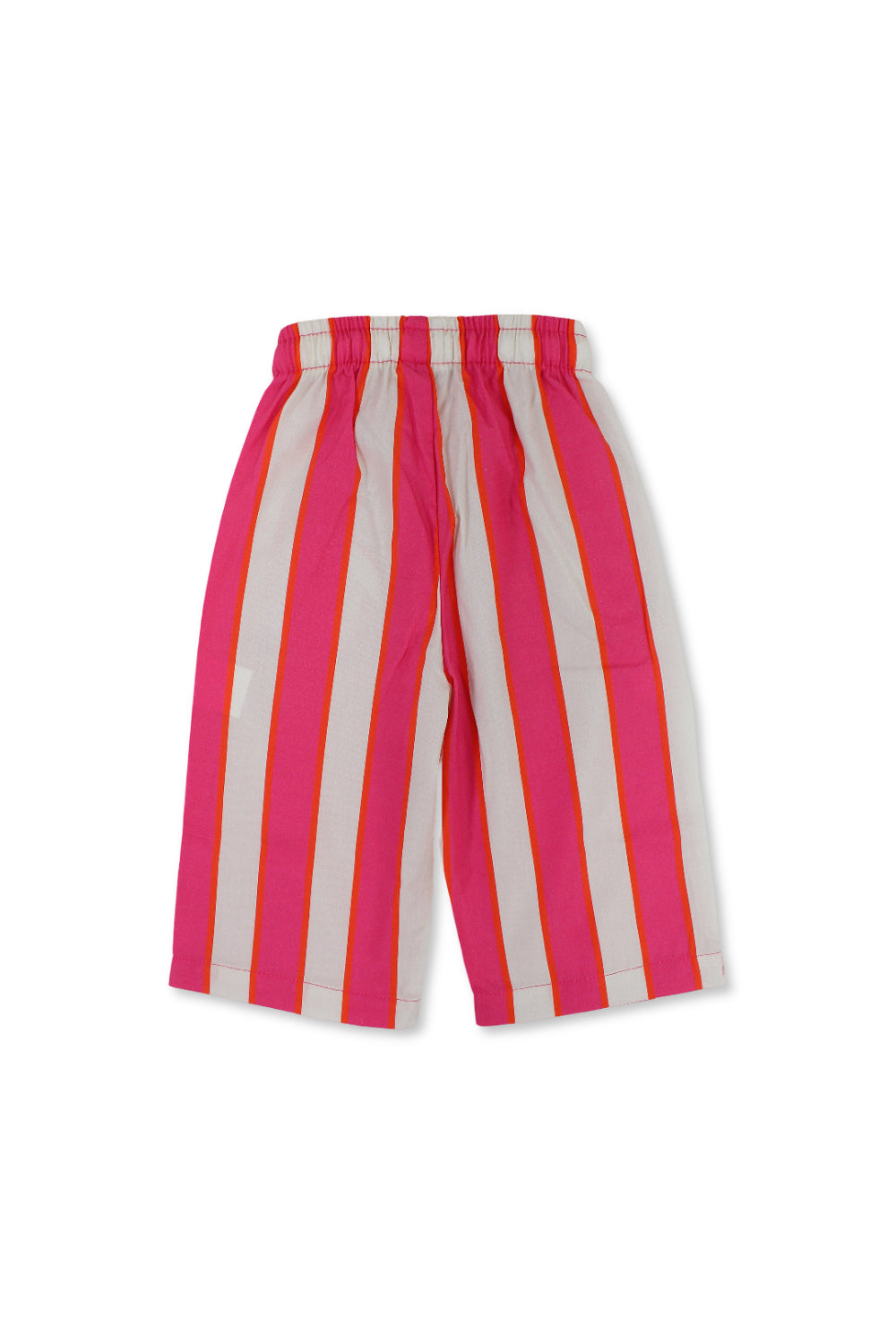 baby girls cotton pants – fuchsia & offwhite