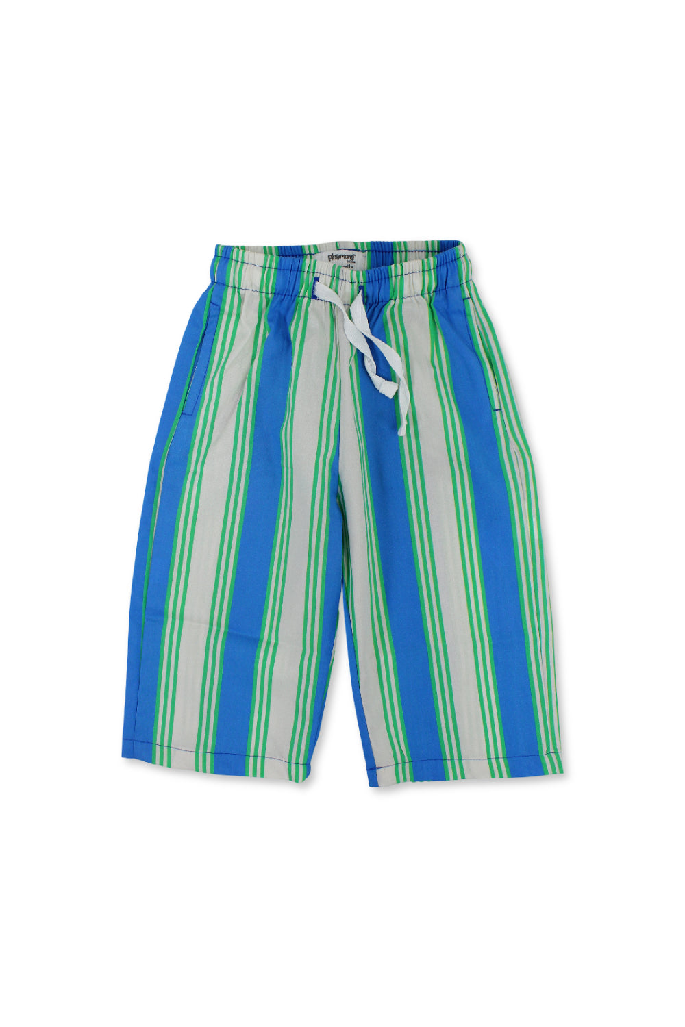 unisex baby cotton pants – blue & offwhite