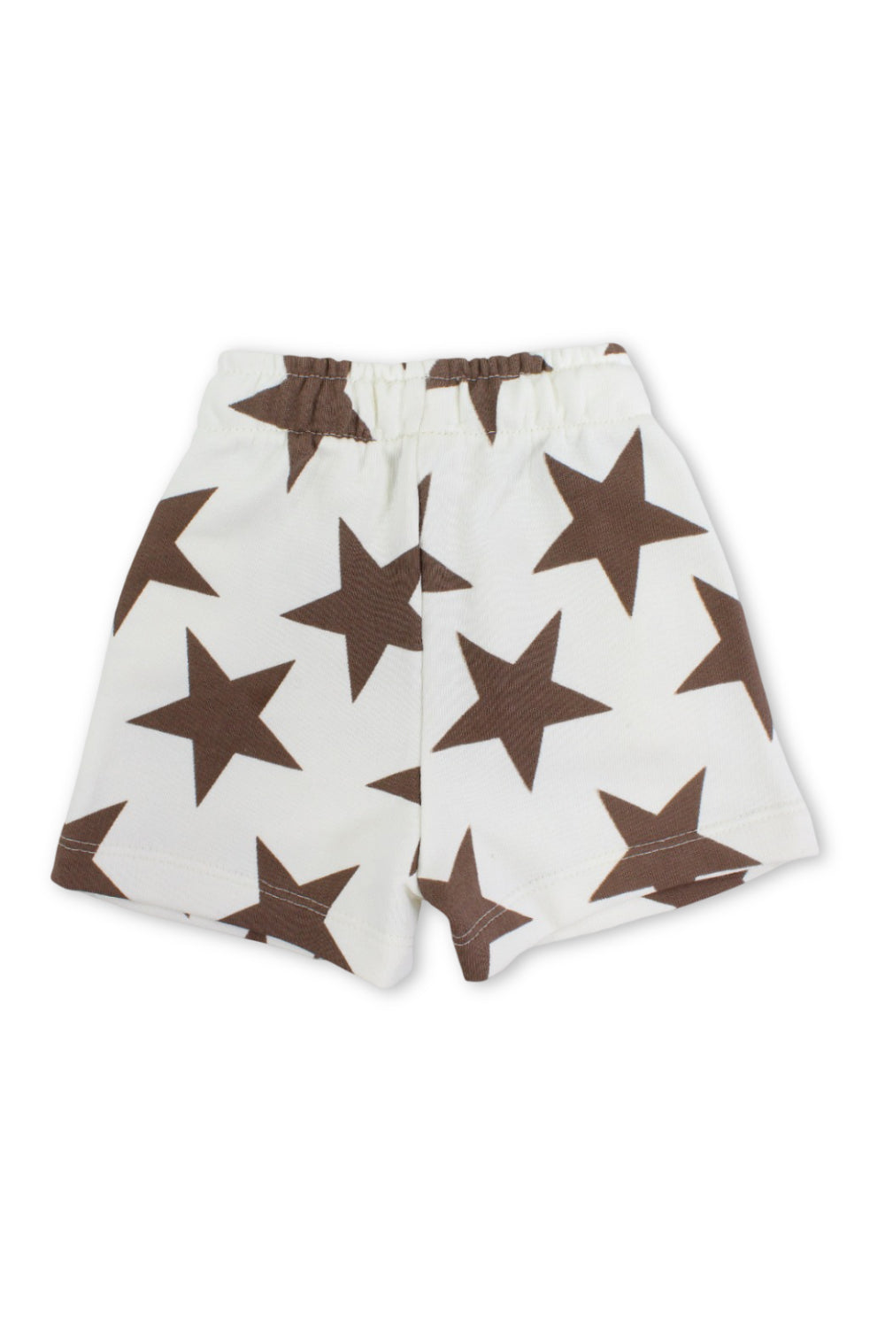 baby boys cotton shorts – off-white with stars print