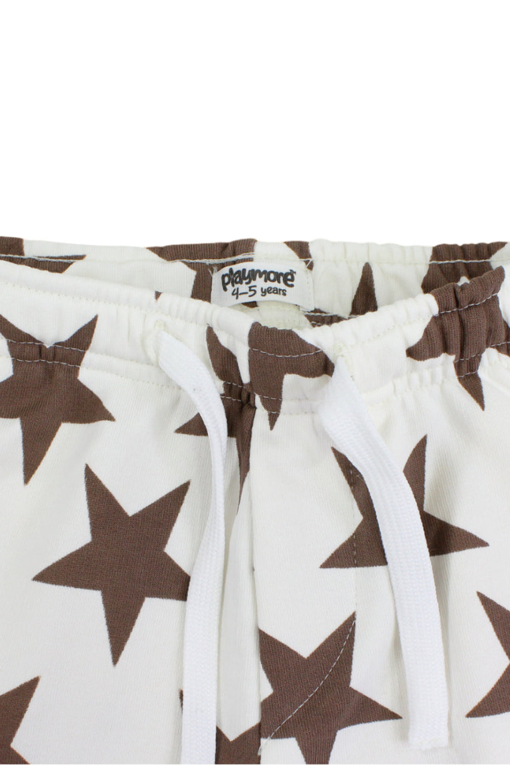 boys cotton shorts – off-white with stars print